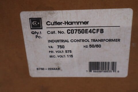 NEW OPEN BOX Cutler Hammer C0750E4CFB Industrial Control Transformer STK GF556 - Image 2