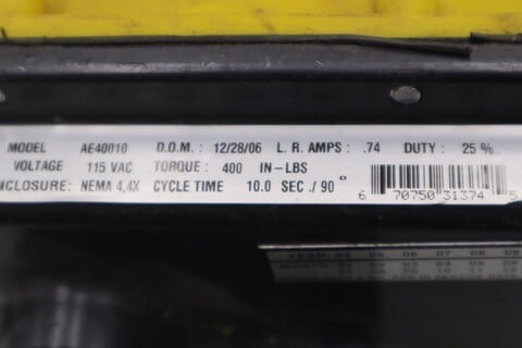 Apollo ae40010 actuator 115vac nema 4 torque 400 in-lbs stock 3452-a - Image 3