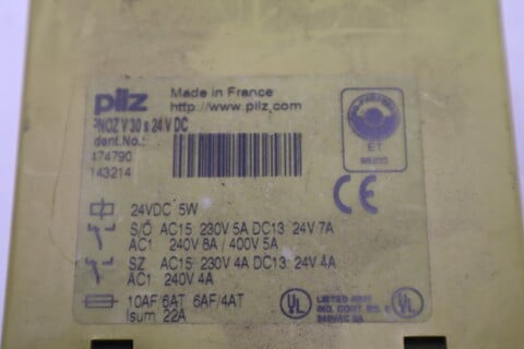 Pilz safety relay 474790 pnoz v 30s 24 v dc pnozv30s24vdc stock k-3831 - Image 3
