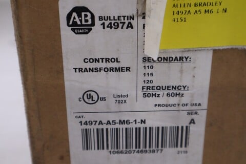 Allen bradley 1497a-a5-m6-1-n control circuit transformer stock 5200cc - Image 1