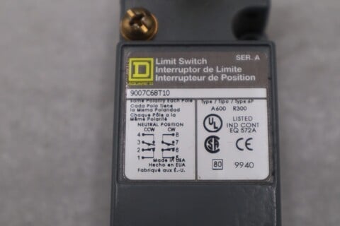 Square D 9007C68T10 Limit Switch Rotary Head 10A 600V 2NO/2NC NEW STOCK GF-707A - Image 2