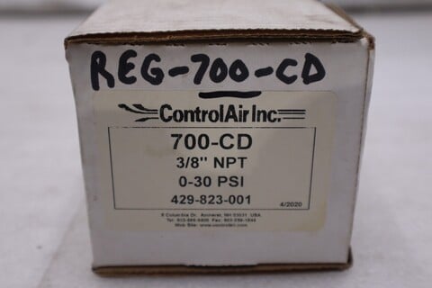 Control air inc. 700-cd pressure regulator new open box stock gf219a - Image 2