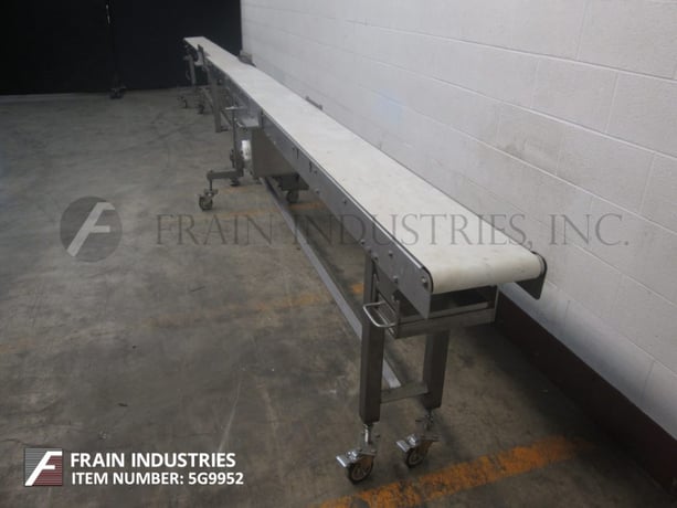 10" wide x 23.9' long, Keenline, Stainless Steel conveyor, neoprene belt, 32"-35" infeed/discharge range, 3/4 - Image 3