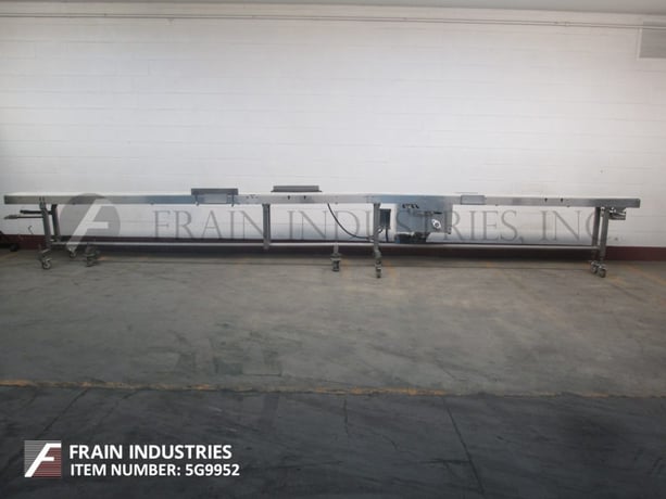 10" wide x 23.9' long, Keenline, Stainless Steel conveyor, neoprene belt, 32"-35" infeed/discharge range, 3/4 - Image 4