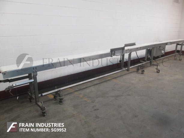 10" wide x 23.9' long, Keenline, Stainless Steel conveyor, neoprene belt, 32"-35" infeed/discharge range, 3/4 - Image 5
