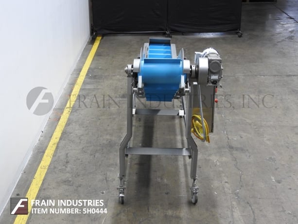 16" wide x 6.1' long, Smalley, Stainless Steel, inclined cleated belt conveyor, food grade belt, 1/2 HP drive - Image 4