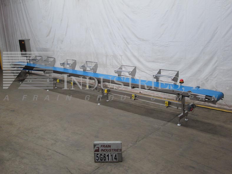 15-3/4" wide x 32.7' long, Grote, Stainless Steel belt conveyor, food grade, LH - Image 5
