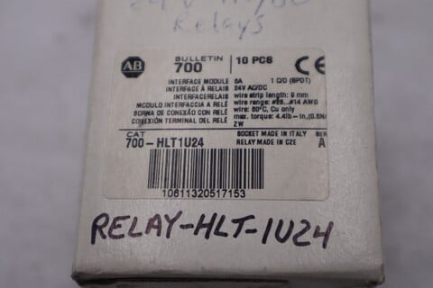 Allen bradley 700-hlt1u24 relay - new - stock gf702a, lot of 7 - Image 4