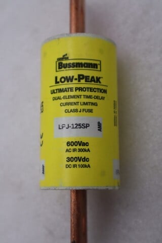 LOT OF 3 - Bussmann LPJ-125SP Low Peak Dual Element Time Delay Fuse - STK 4946A - Image 1