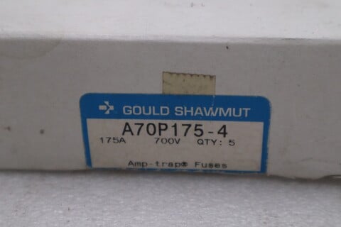 BOX OF 5 Goulds SHAWMUT A70P175-4 Amptrap Semiconductor Fuse New Stock GF-351A - Image 3