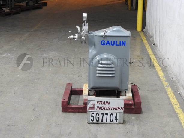 Gaulin #125E, 2-stage, Stainless Steel homogenizer, rated output capacity of 125 gallons per hour - Image 3