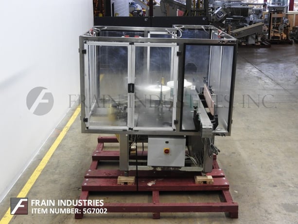 P E USA #Splendid-L7A, automatic inline Stainless Steel cold glue, partial or full wrap around labeler - Image 4
