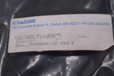 Dezurik 1179432 diaphragm part 886304 stock #124a - Image 2