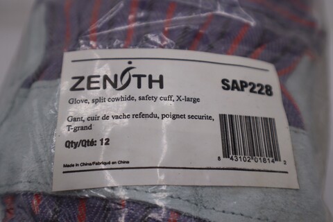 Zenith Glove SAP228 SPLIT COWHIDE SAFETY CUFF X-LARGE - STOCK GF943 - Image 1