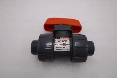 Hayward-Tyler 1/2" PVC Dark Gray True Union Ball Valve NEW OPEN BOX STOCK H1216A - Image 1