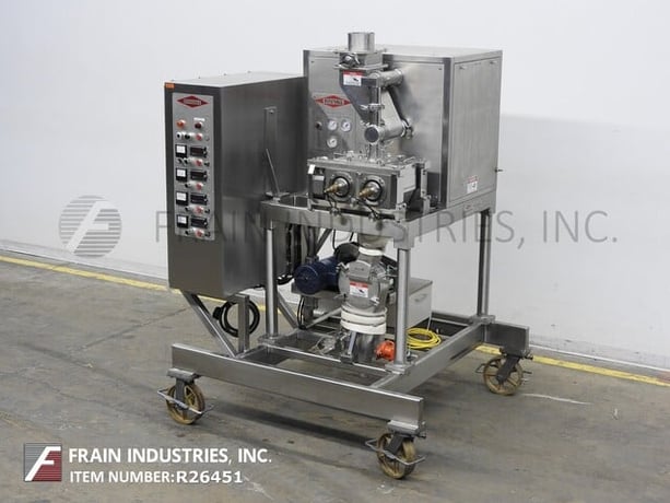 Fitzpatrick #2Lx8D, chilsonator roller compactor mill, 45-181 KG per hour, 316SS contact parts, 1.5 HP - Image 1