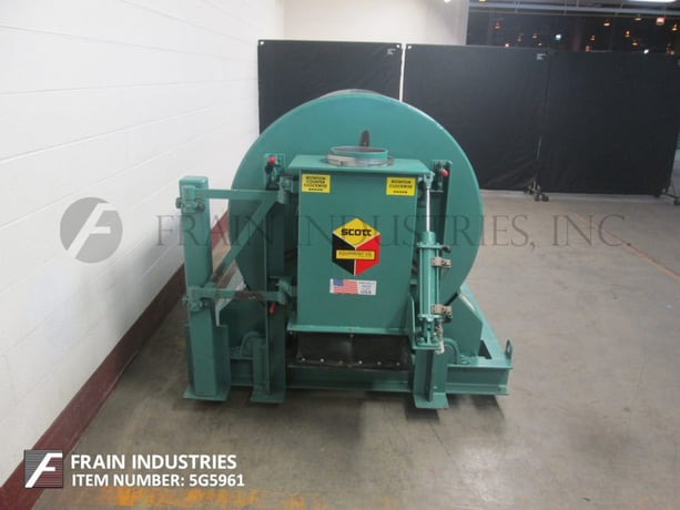 25 cu.ft. Scott #RD25, rotary drum batch mixer, 5 HP, forward/reverse, pneumatic clamp down swing open access - Image 5