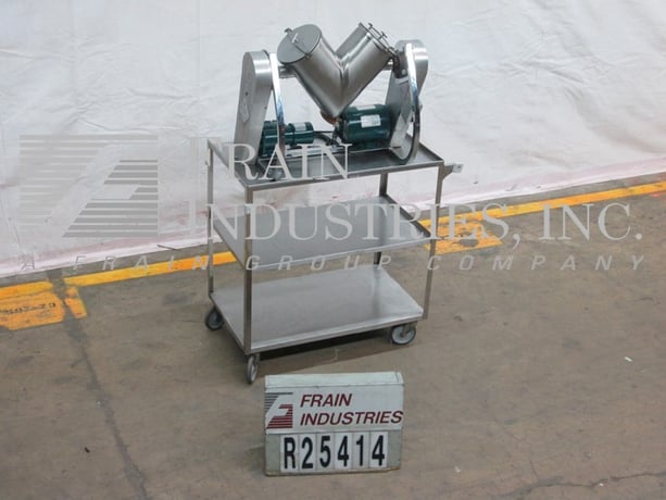 .26 cu.ft. Patterson #LSB, Stainless Steel, 8 quart, table top twin shell mixer, screw down covers, 3" x - Image 1