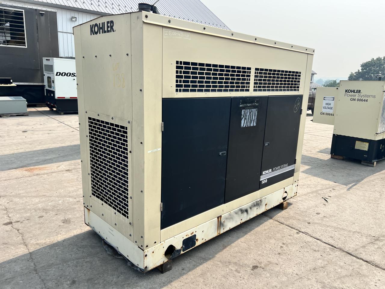 100 KW Kohler #100REOZJC, diesel generator set, 120/240 Volts, 1 phase, 4.5L John Deere engine, sound - Image 4