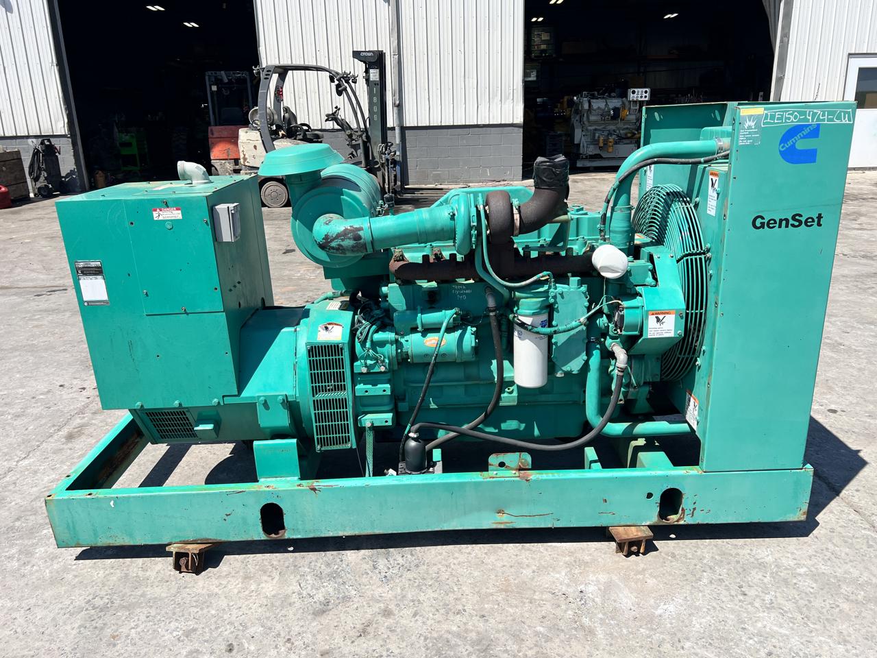 150 KW Cummins/Onan #150DGFA, diesel generator set, 480 Volts, 1/3 phase, 8.3L Cummins engine, open skid - Image 1