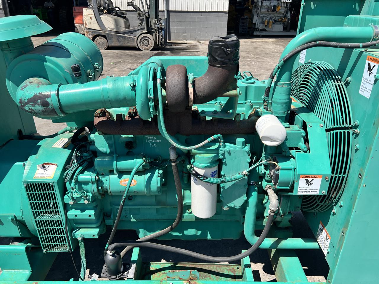 150 KW Cummins/Onan #150DGFA, diesel generator set, 480 Volts, 1/3 phase, 8.3L Cummins engine, open skid - Image 9