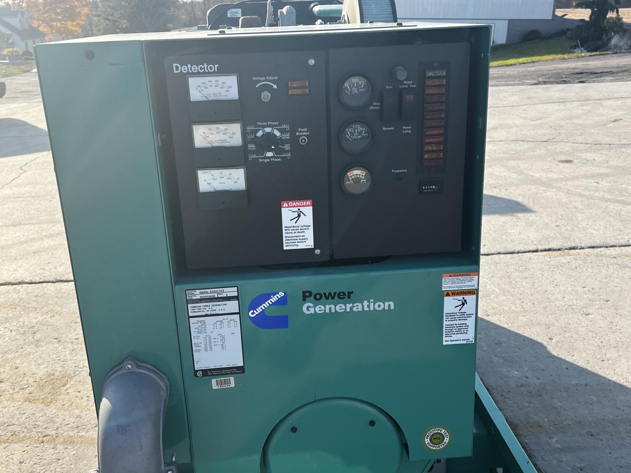 100 KW Cummins/Onan #GGHH-5554743, NG/LP generator set, 120/208 Volts, 1/3 phase, 6.8L Ford engine, base fuel - Image 7