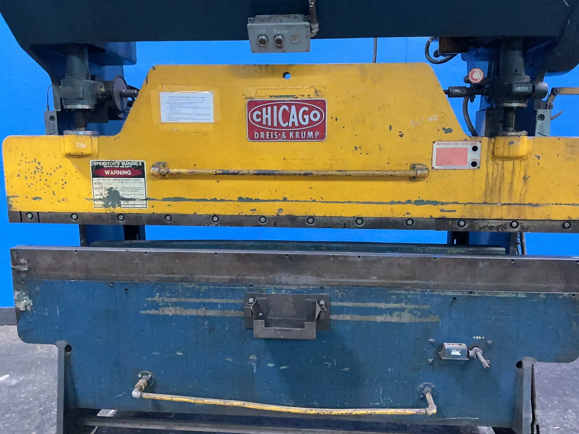 36-55 Ton, Dreis & Krump #68-B, press brake, 8' overall, 3 HP - Image 2