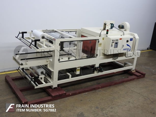 Arpac #105-36TW, inline, intermittent motion, shrink bundler & tunnel, 1-25 bundles per minute - Image 1