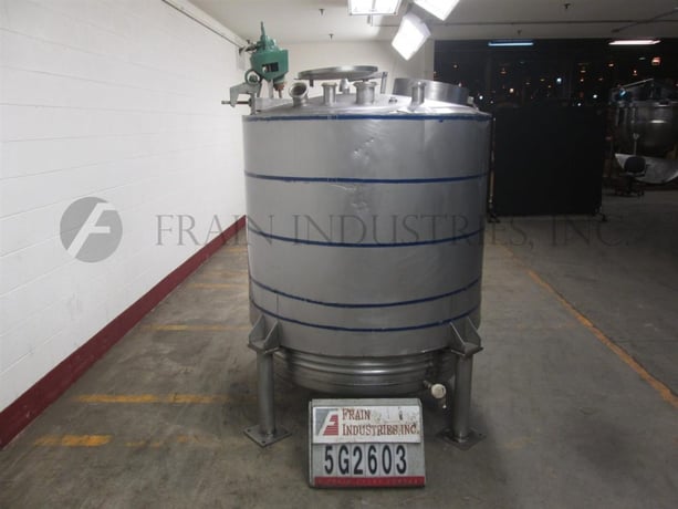 500 gallon Feldmeier, 316 Stainless Steel, low pressure jacketed tank, 51" diameter x 60" straight wall - Image 4