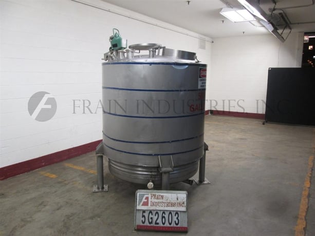 500 gallon Feldmeier, 316 Stainless Steel, low pressure jacketed tank, 51" diameter x 60" straight wall - Image 5