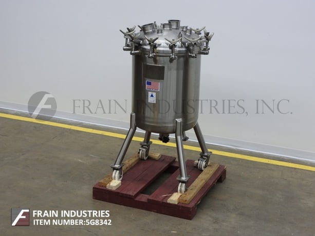 50 gallon Precision Stainless Tank Reactor, 200 liter, 316L Stainless Steel, 40/15 psi, 25" dia x 30" - Image 1