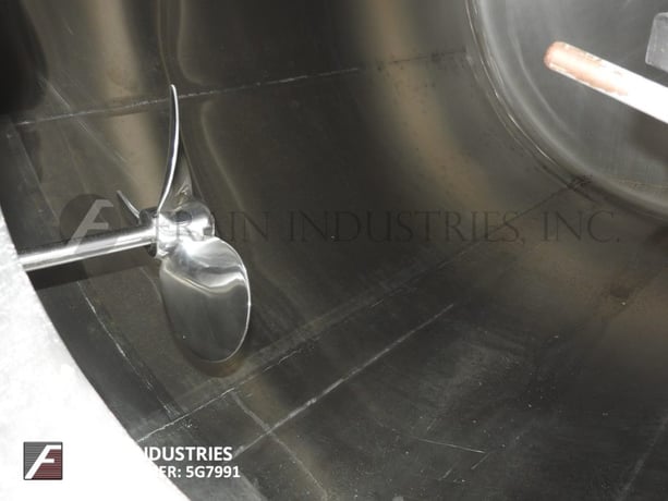 1500 gallon Cherry Burrell #CH, 304 Stainless Steel horizontal tank, 72" diameter x 80" straight wall, dish - Image 2