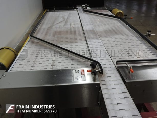 6" W x 130" L Garvey #9700, Stainless Steel, table top belt accumulation conveyor, bi-directional - Image 2