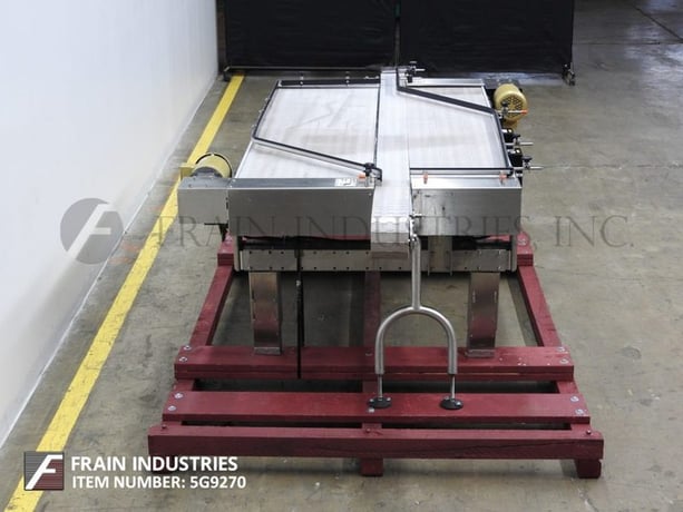 6" W x 130" L Garvey #9700, Stainless Steel, table top belt accumulation conveyor, bi-directional - Image 3