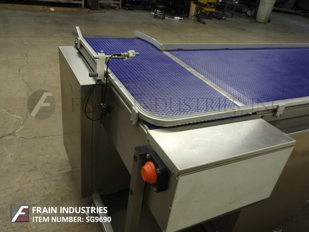 31" W x 64" L Techne #T13001, Stainless Steel belt accumulation table, mounted on (10) adjustable legs - Image 2