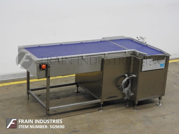 31" W x 64" L Techne #T13001, Stainless Steel belt accumulation table, mounted on (10) adjustable legs - Image 5