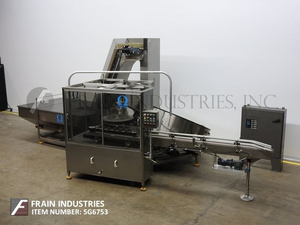 Omega Design #6D-RVP-11, automatic, floor level, rotary, vacuum pocket, bulk bottle unscrambler & orientator - Image 1