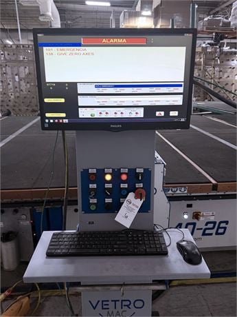 Vetromac #SA-40-26, automatic float glass cutting table, 157" x 102" max. glass, 3/4" thick, 656 FPM, air - Image 2