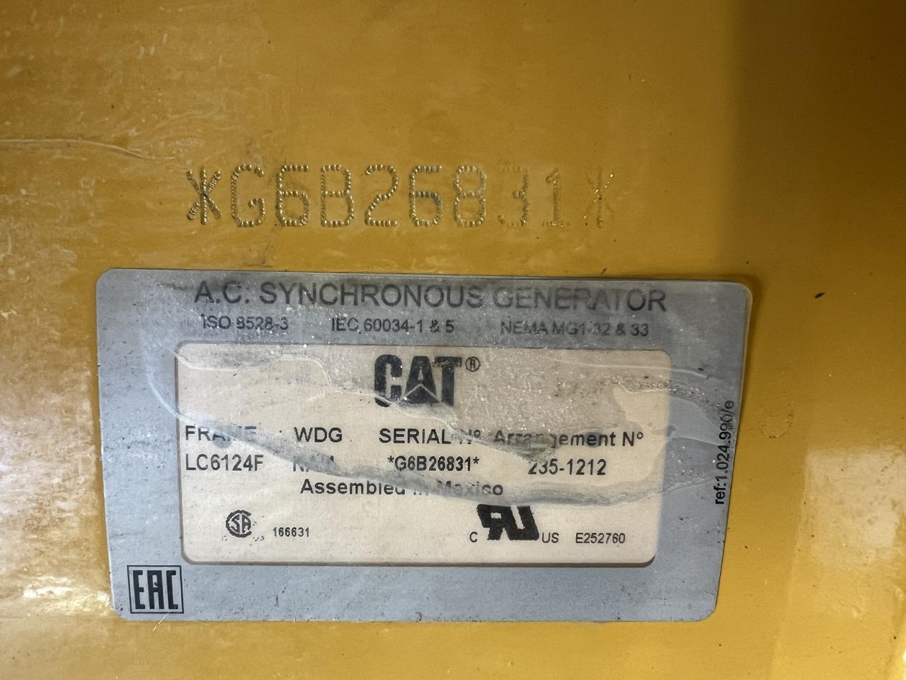 512 KW, Caterpillar #LC6124F, generator end with 12 wire reconnectable, 480 Volts, sound attenuated enclosure - Image 7