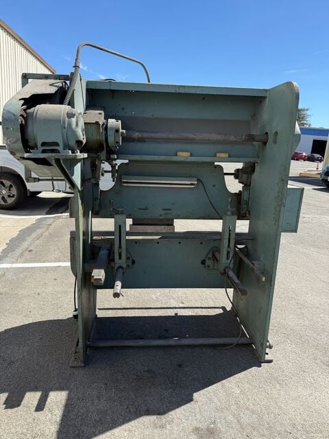 12 gauge x 4' Doelger & Kirsten #25-4, mechanical press brake, 7/8" die, 40 SPM, flywheel drive, adjustable - Image 3
