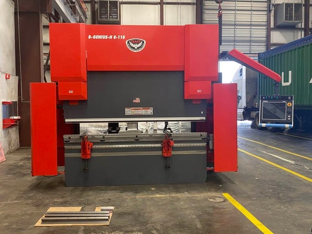 150 Ton, RMT #B-GENIUS-H-10-150, hybrid CNC press brake, 10' overall, 7 axis, servo motor drive, .00003" - Image 10