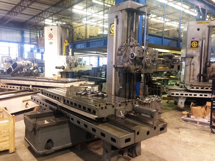 4" Giddings & Lewis #65D4-T, 36" x 96" T-slotted table, #50 taper, power draw bar, 1963 - Image 1
