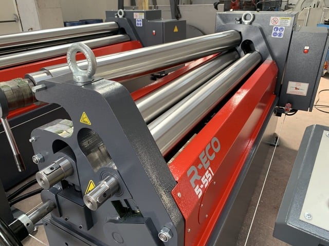 5' 0' x 14 gauge RMT #R-ECO-B-5-354, motorized initial pinch 3 roll plate roll, cast iron frame, magnetic - Image 7