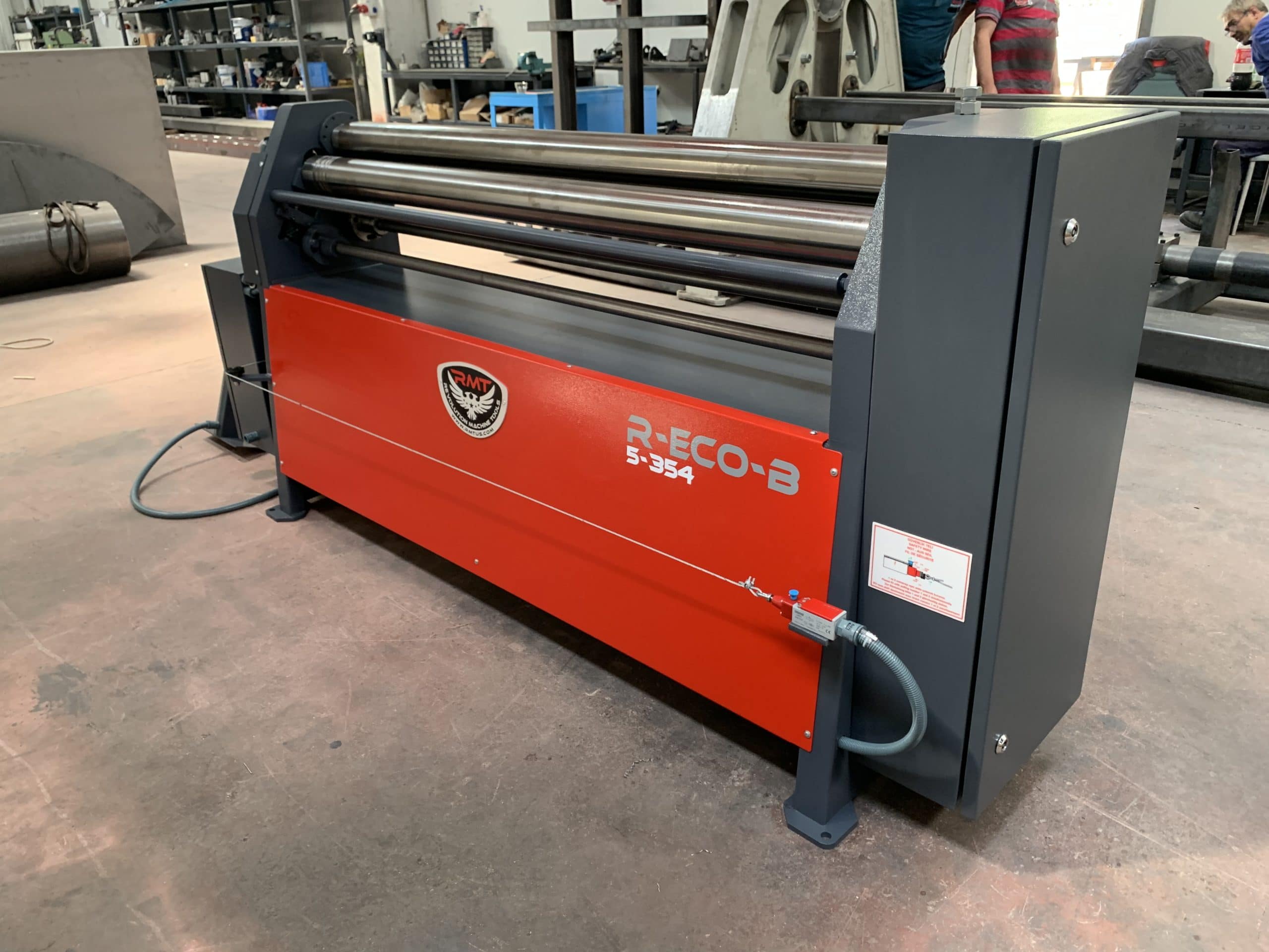 5' 0' x 14 gauge RMT #R-ECO-B-5-354, motorized initial pinch 3 roll plate roll, cast iron frame, magnetic - Image 8