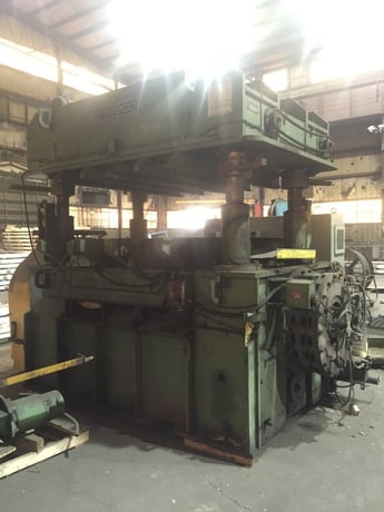 500 Ton, Pro-Eco #MCP-50043676180, 4-post cut off press, 23" die clearance, 100 HP, 1982 - Image 1