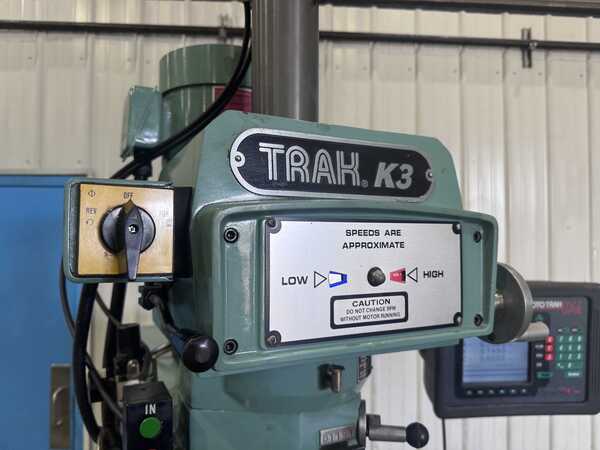 Trak #K3-Edge, CNC vertical bed mill, 10" x 50" table, 32" X, 16" Y, 5" Z, 60-4200 RPM, 2-Axis CNC, digital - Image 6
