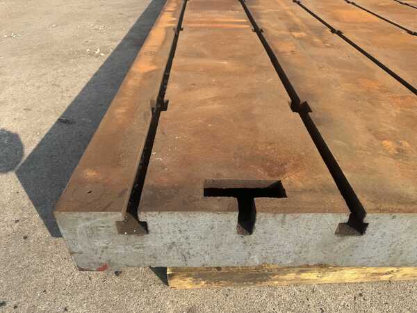 120-1/2" x 186" x 8", T-slotted floor plate, (7) T-slots, 7/8" slot top width, 2-1/2" bottom width, 18" slot - Image 5