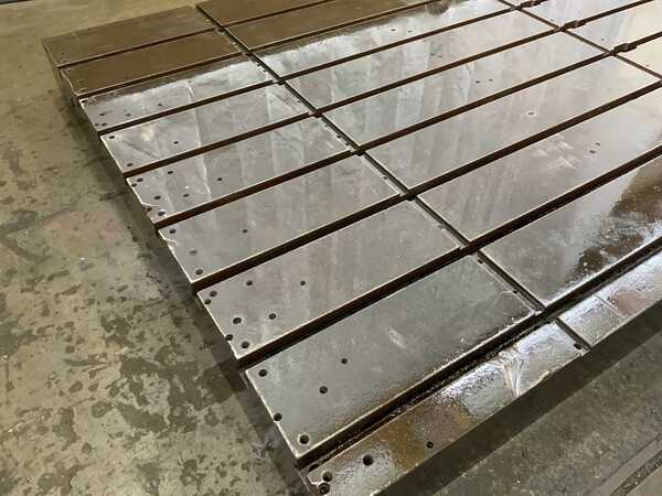 85-3/4" x 147" x 10", T-slotted floor plate, (8) T-slots, 1-1/4" slot top width, 2-1/4" bottom width, 10" - Image 3