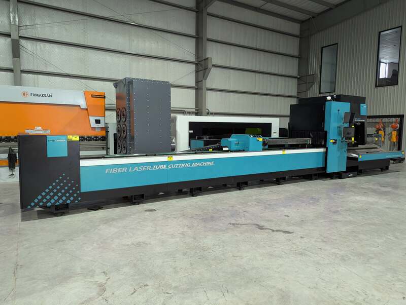 DNE #D-TUBE-2260K2T2, CNC fiber tube laser cutting machine, 6000 watt, 8" max diameter, 240" loading length - Image 2