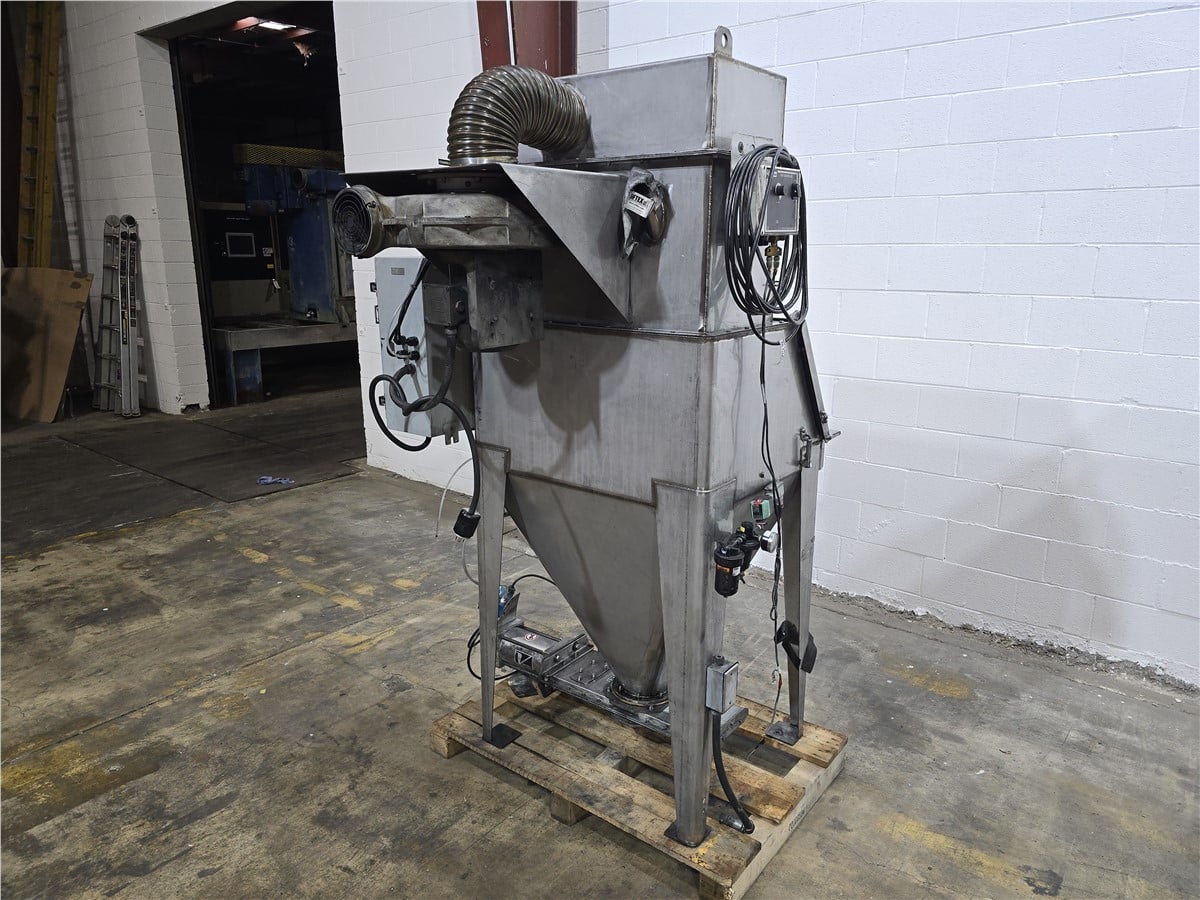 Coperion, stainless steel manual bag dump station, integral dust collection, extraction blower, conical - Image 2